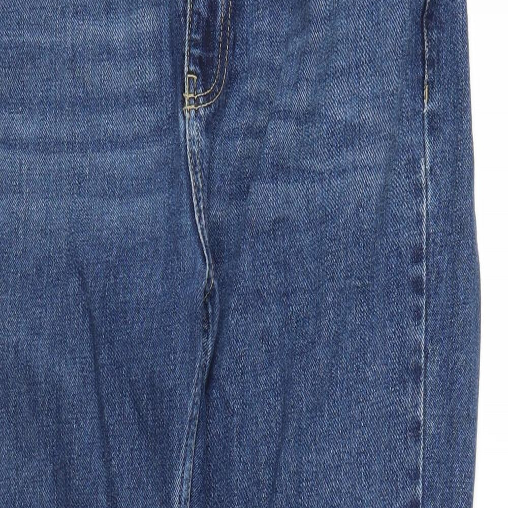 Topshop Womens Blue  Denim Mom Jeans Size 32 in L25 in