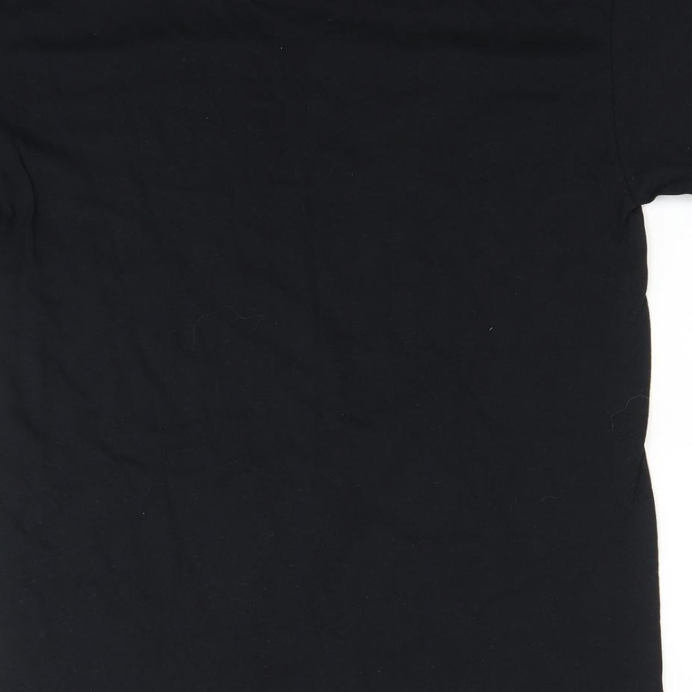 Gildan Mens Black    T-Shirt Size M  - Rugby