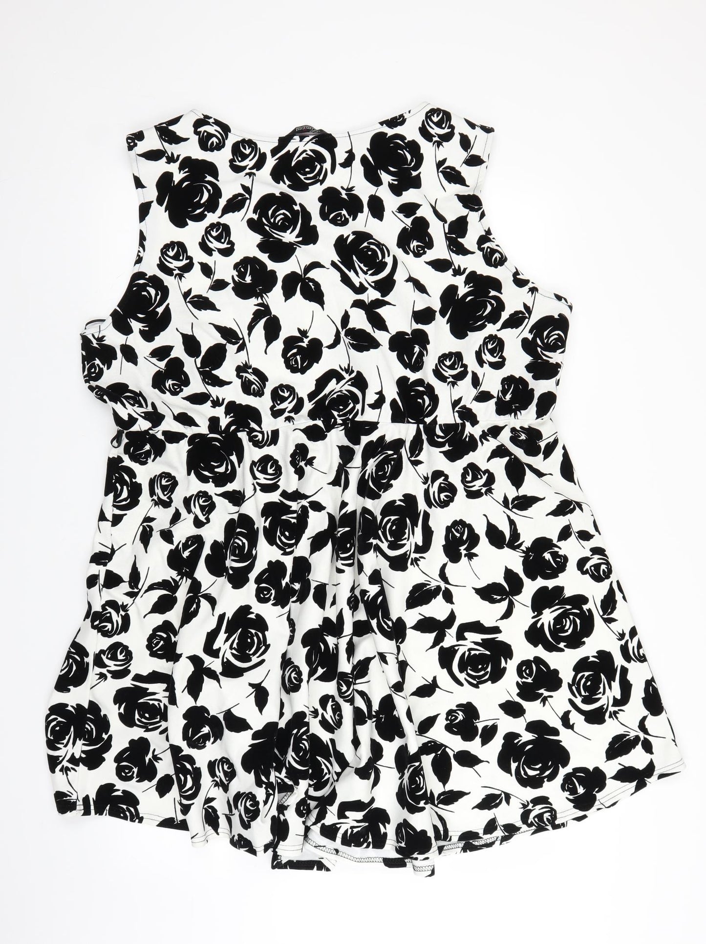 Yours Womens White Floral  Fit & Flare  Size 26