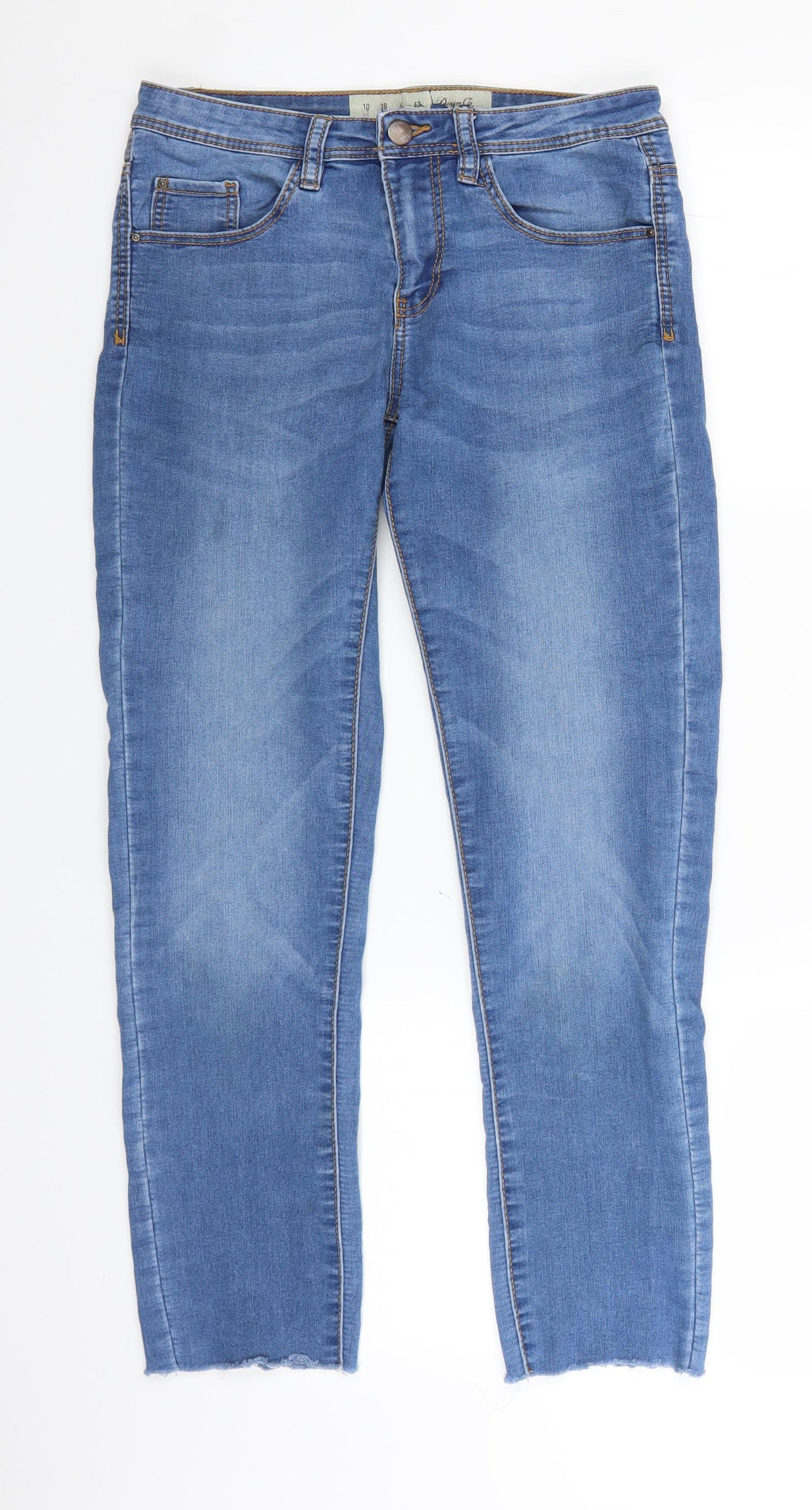 Primark Womens Blue  Denim Straight Jeans Size 10 L25 in