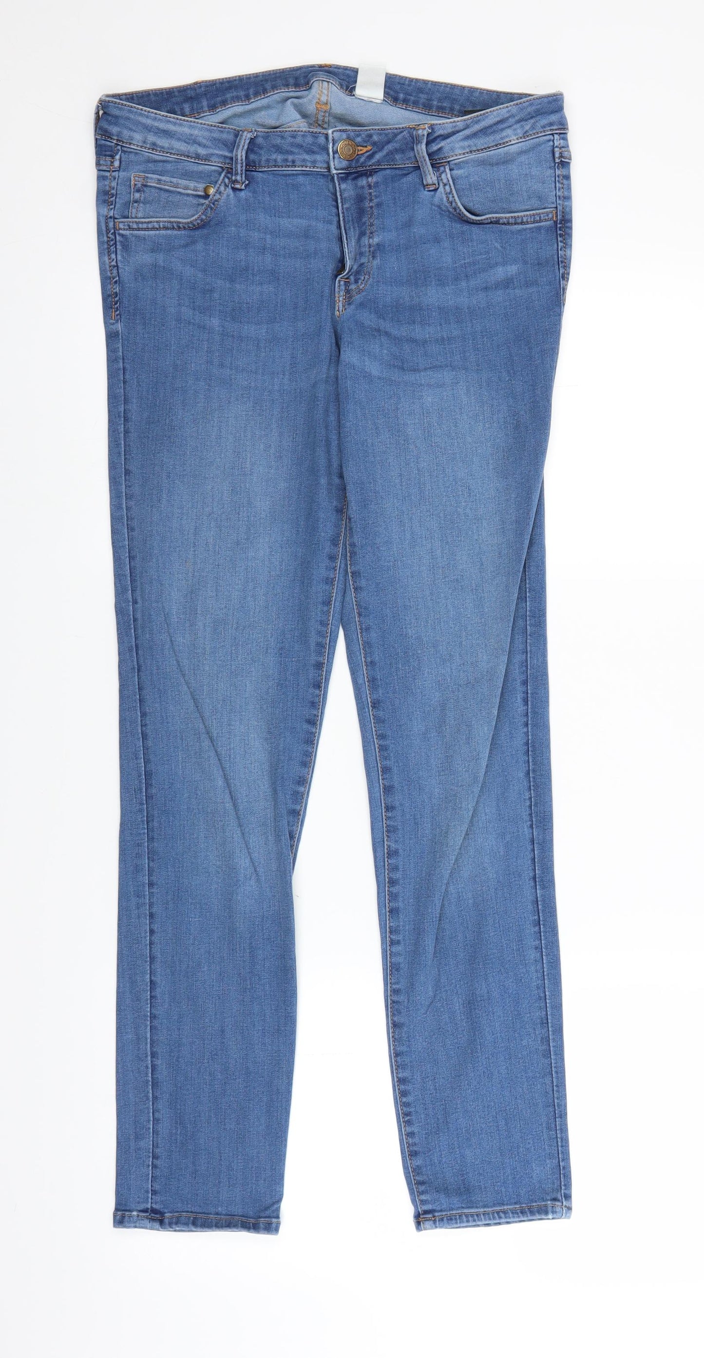 &Denim Womens Blue  Denim Skinny Jeans Size 32 in L28 in