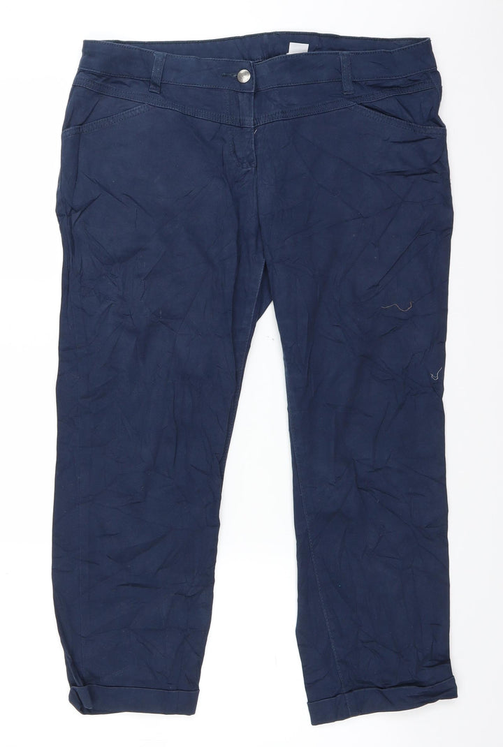 BPC Womens Blue Denim Straight Jeans Size 14 L24 in