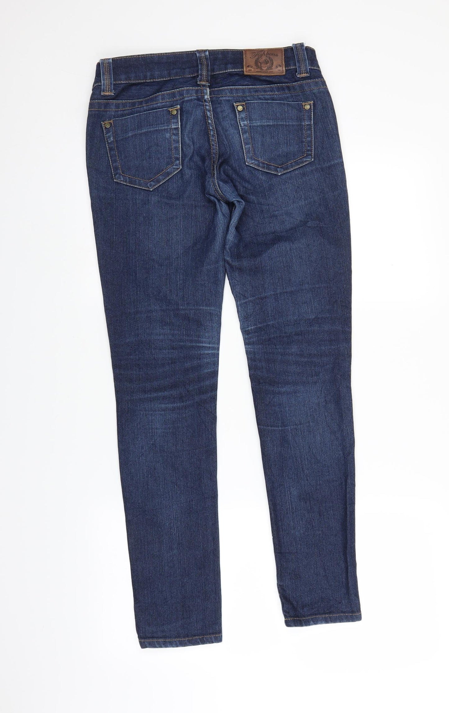 Fishbone Womens Blue  Denim Straight Jeans Size 30 in L28 in