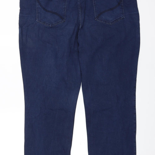 Marks and Spencer Womens Blue  Denim Straight Jeans Size 18 L25 in