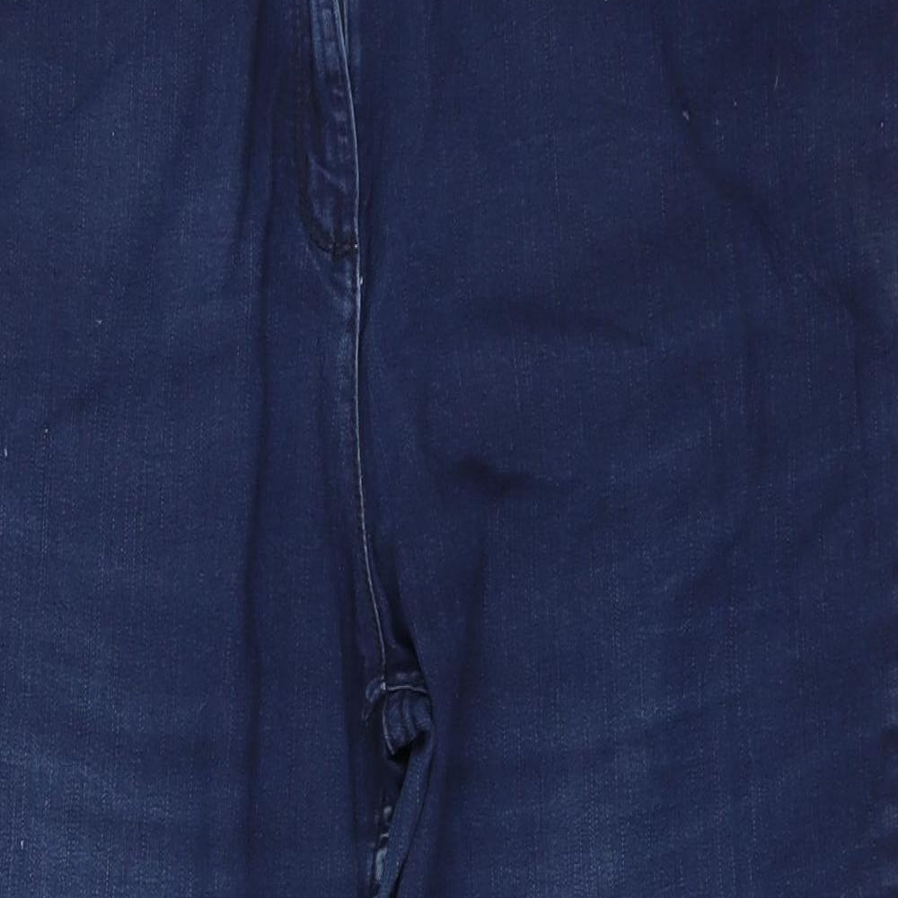 Marks and Spencer Womens Blue  Denim Straight Jeans Size 18 L25 in
