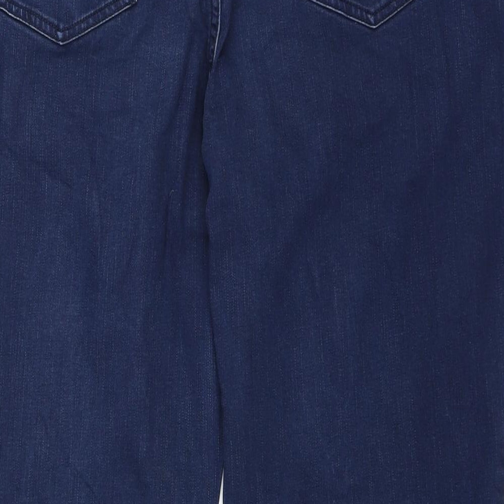 Marks and Spencer Womens Blue  Denim Straight Jeans Size 18 L25 in