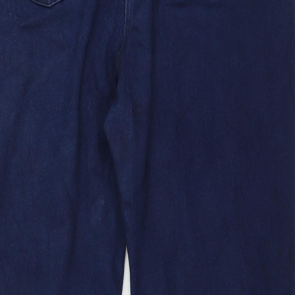 Marks and Spencer Womens Blue  Denim Straight Jeans Size 18 L26 in