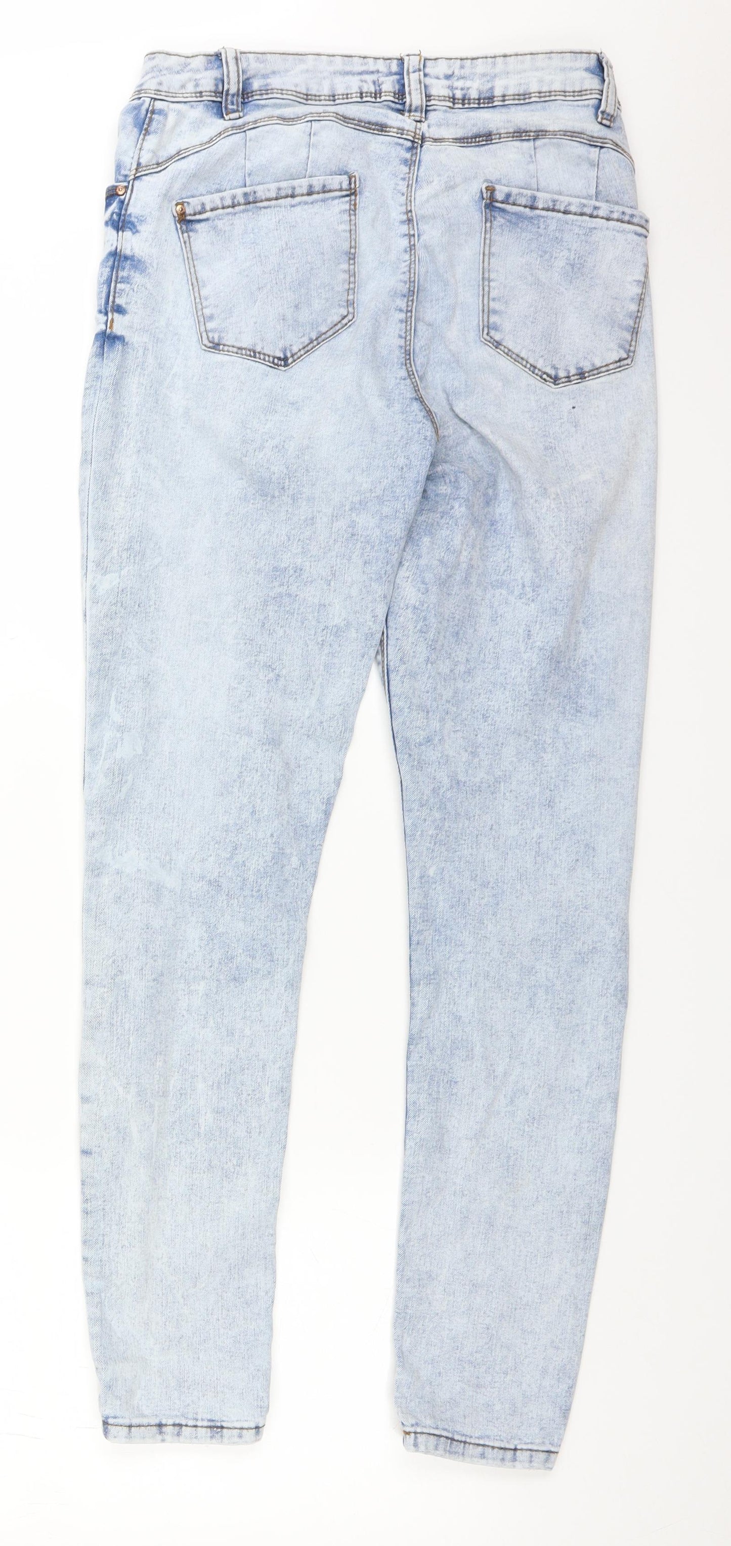 Primark Womens Blue  Denim Straight Jeans Size 12 L27 in