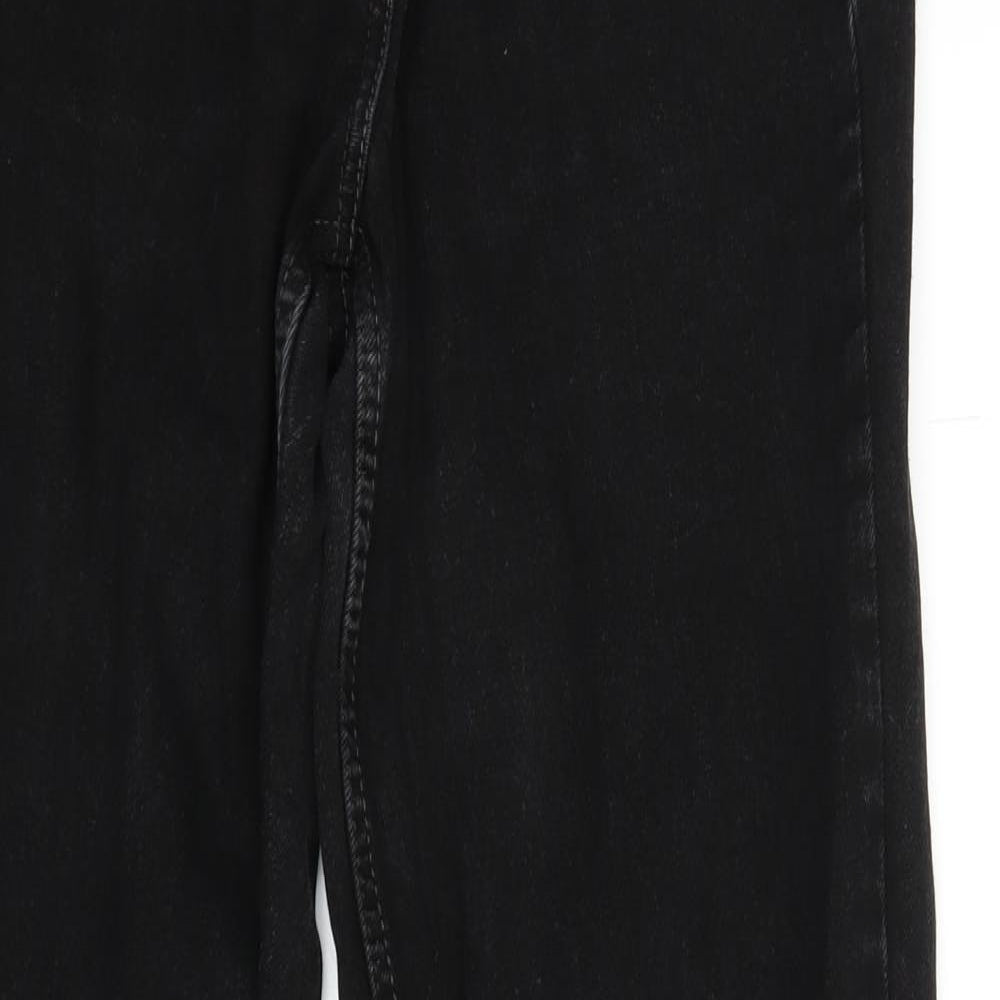 George Womens Black  Denim Straight Jeans Size 14 L29 in