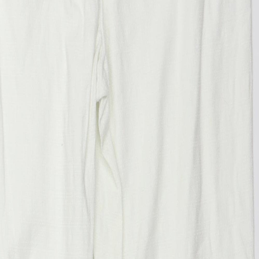 NEXT Womens White   Trousers  Size 10 L25 in