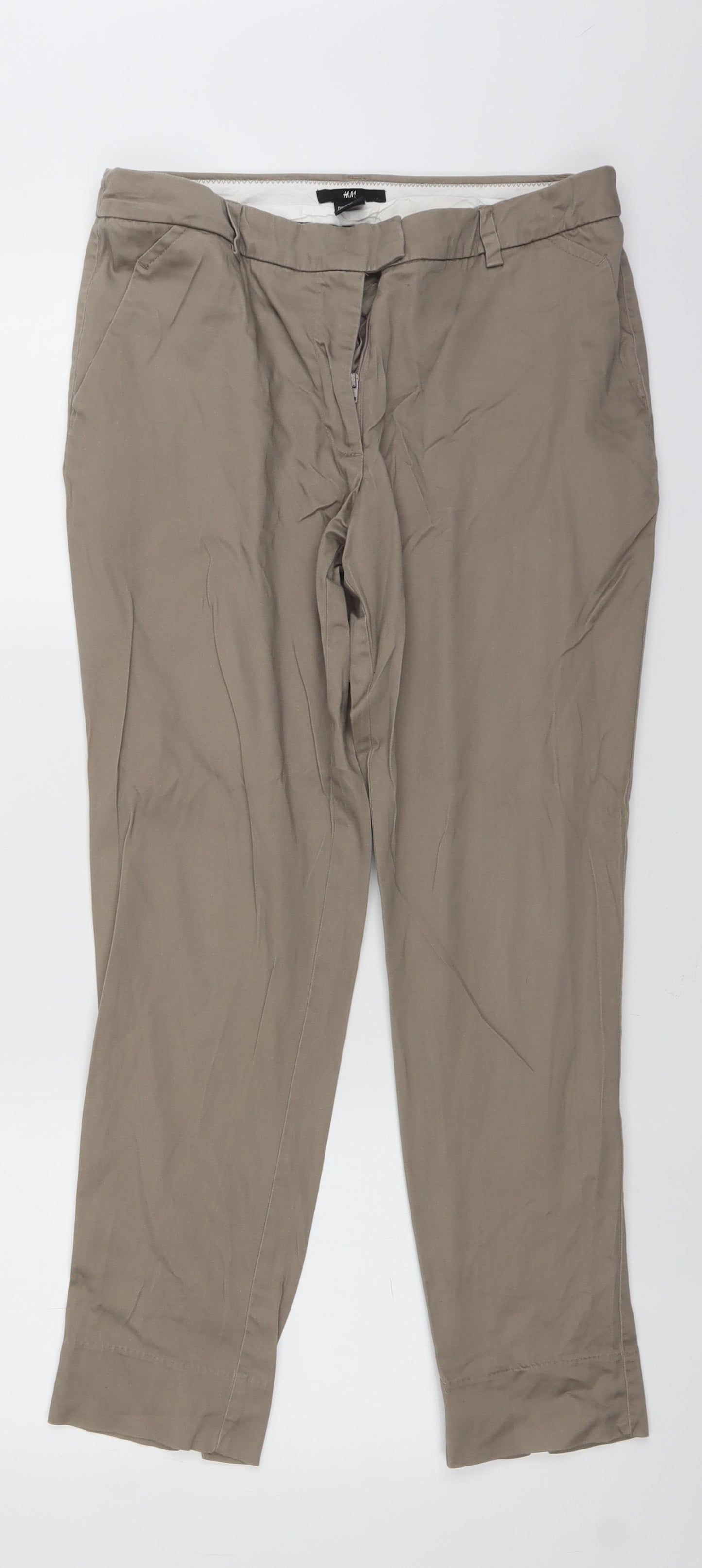 H&M Womens Brown   Trousers  Size 10 L25 in