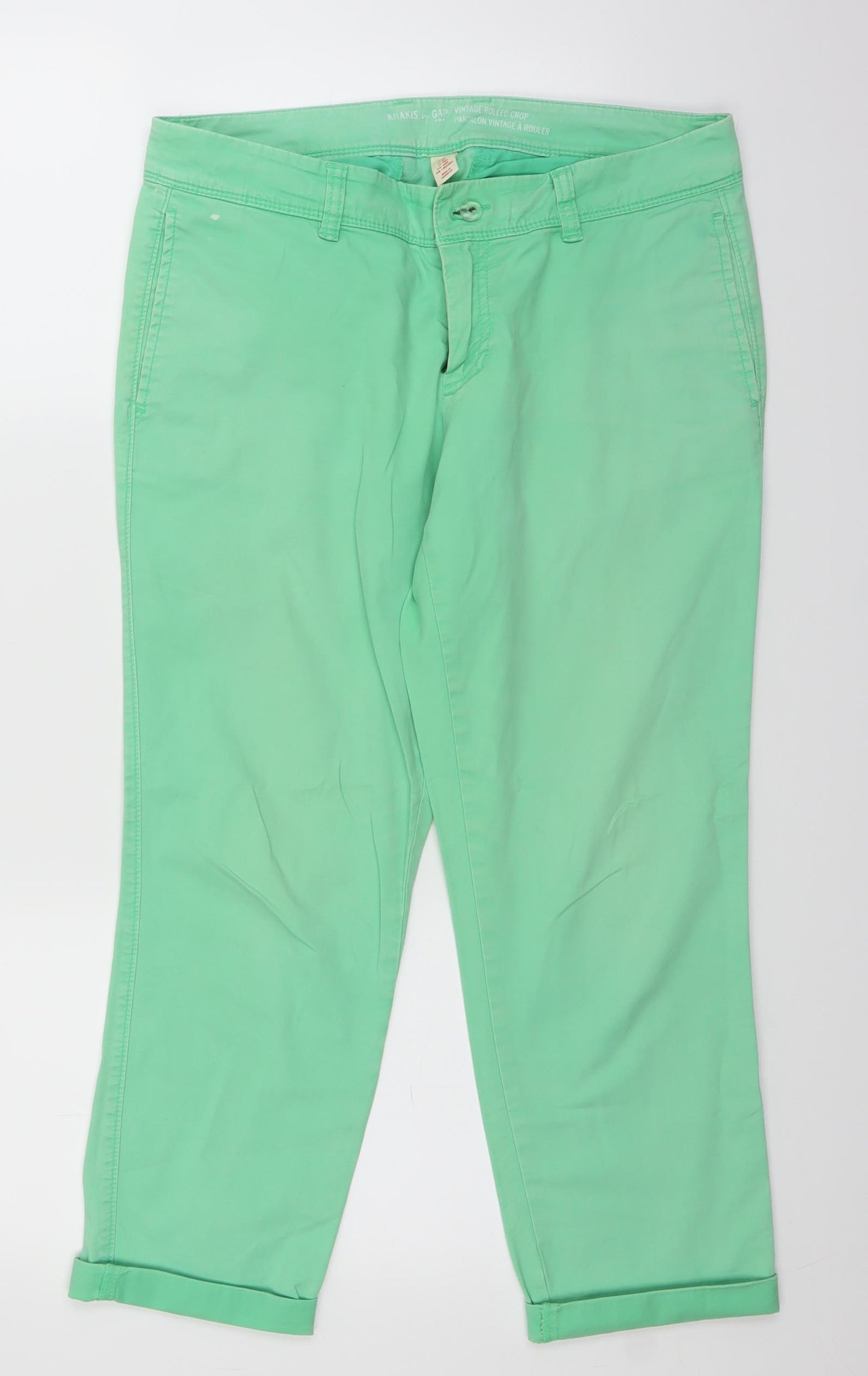 Gap Womens Green  Denim Straight Jeans Size 8 L23 in