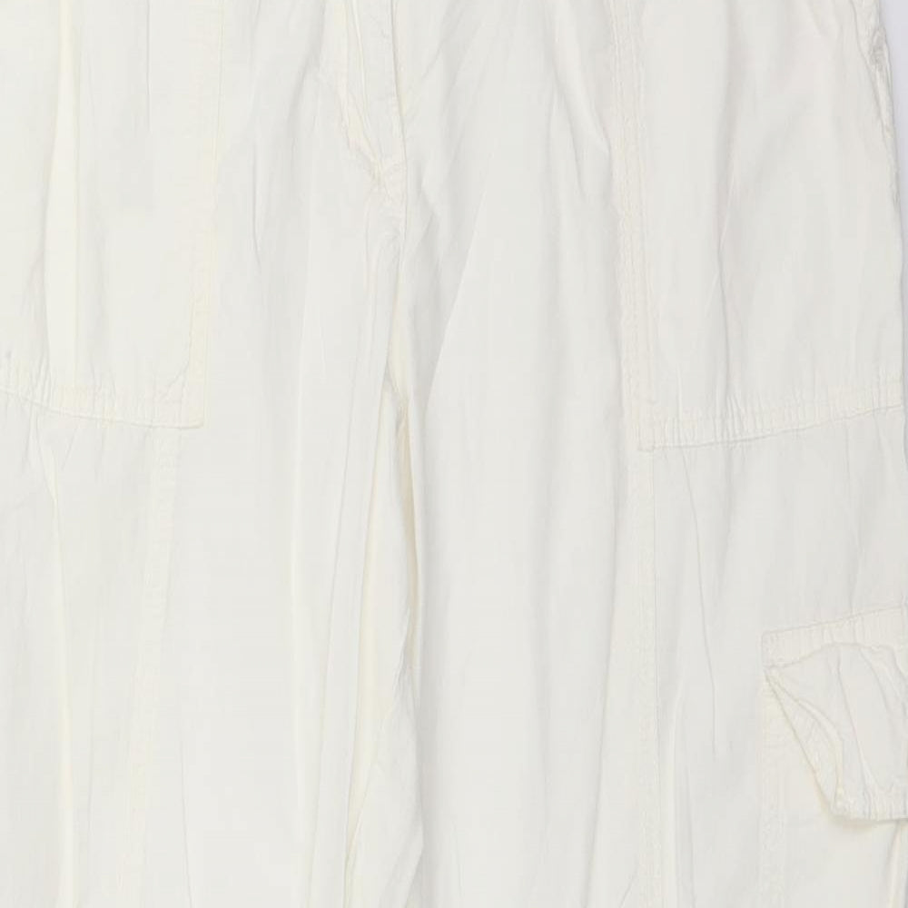 Simply Be Womens White   Trousers  Size 34 in L26 in