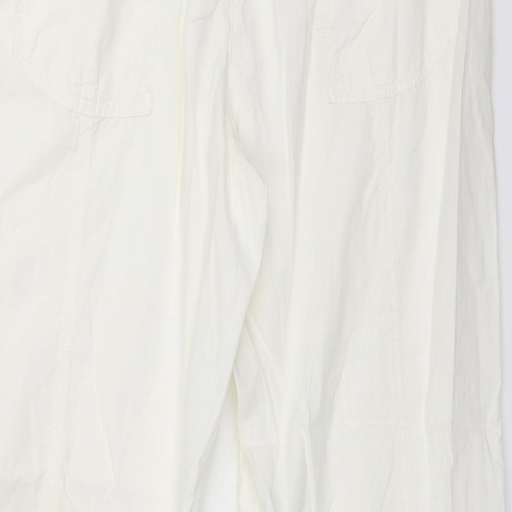 Simply Be Womens White   Trousers  Size 34 in L26 in