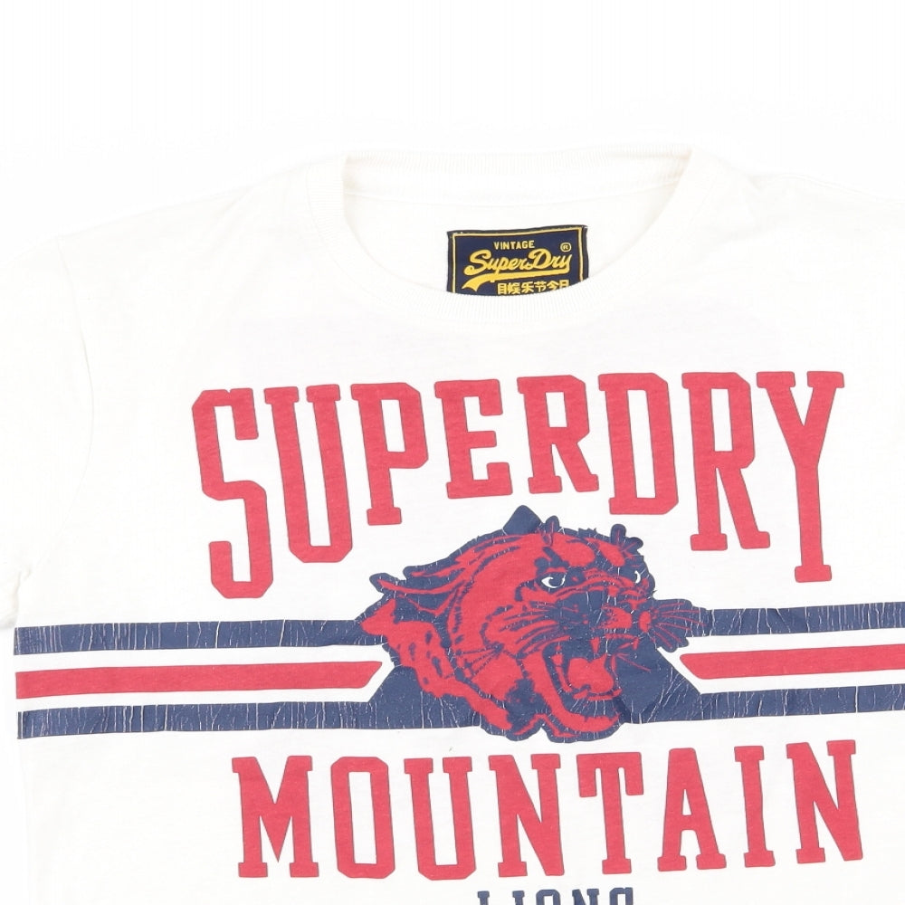 Superdry Mens White    T-Shirt Size L