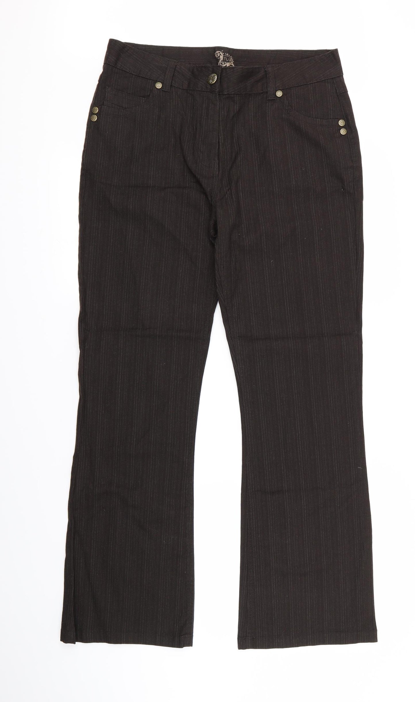 TU Mens Brown   Trousers  Size 16 L29 in