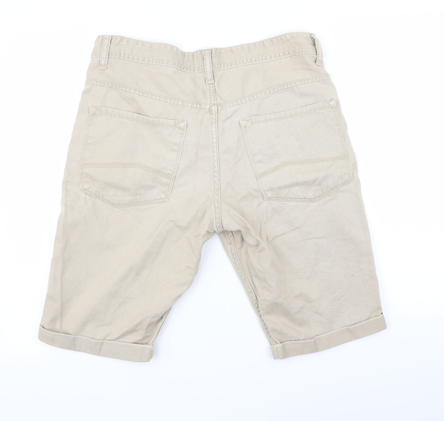 DENIM CO. Mens Beige   Biker Shorts Size 32