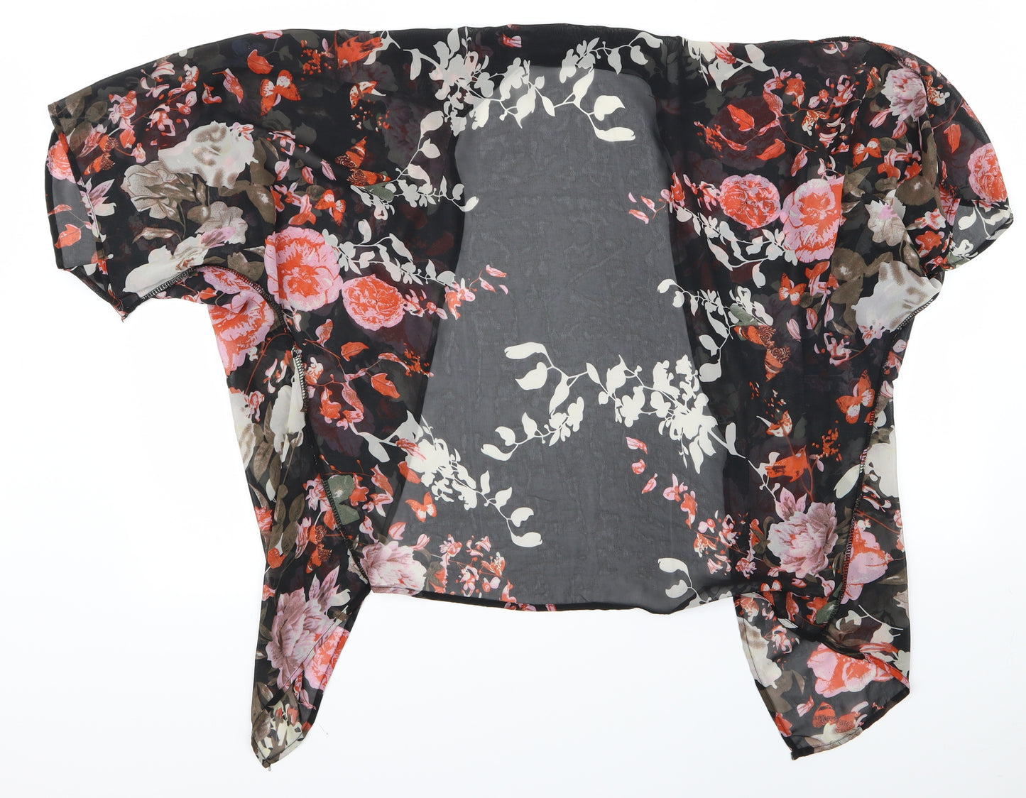 Preworn Womens Black Floral  Basic Blouse Size L