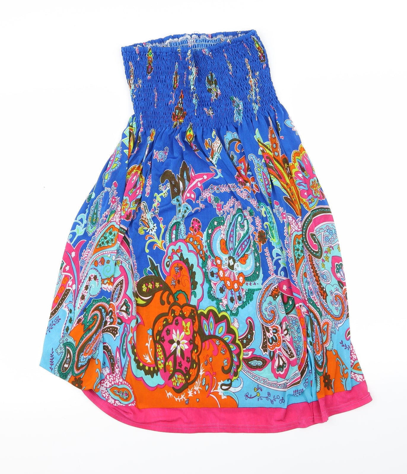 cein de oro Womens Blue Floral  Fit & Flare  Size S