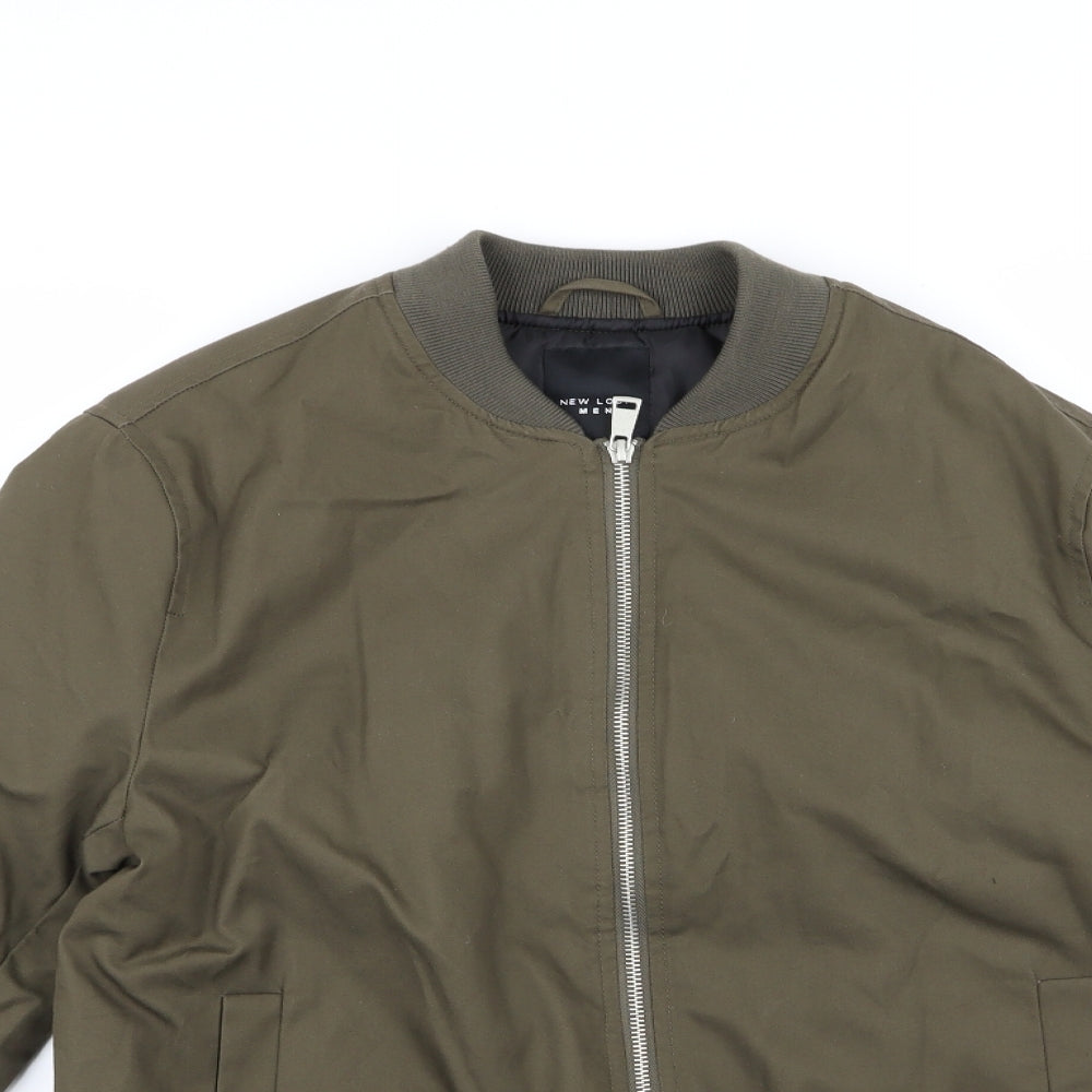 new look  Mens Green   Bomber Jacket Jacket Size S