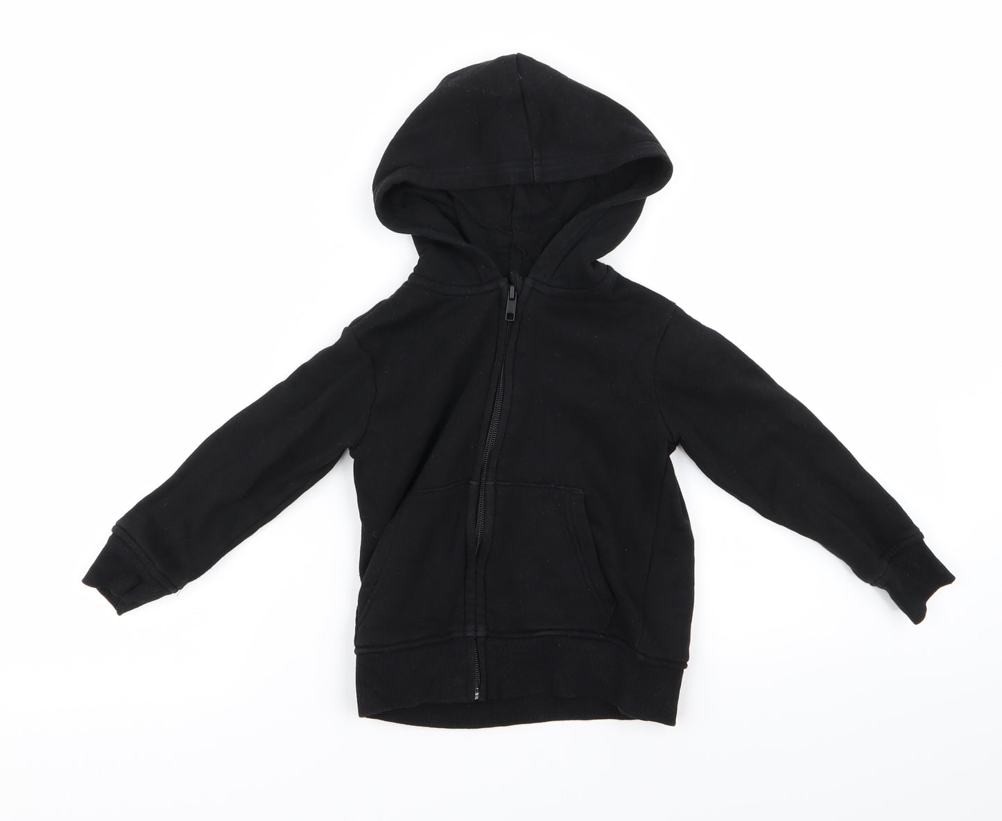 H&M Boys Black   Full Zip Jumper Size 2 Years