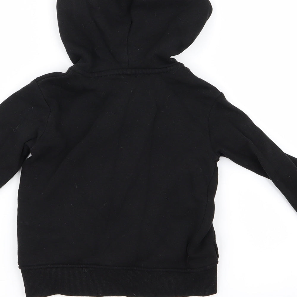 H&M Boys Black   Full Zip Jumper Size 2 Years