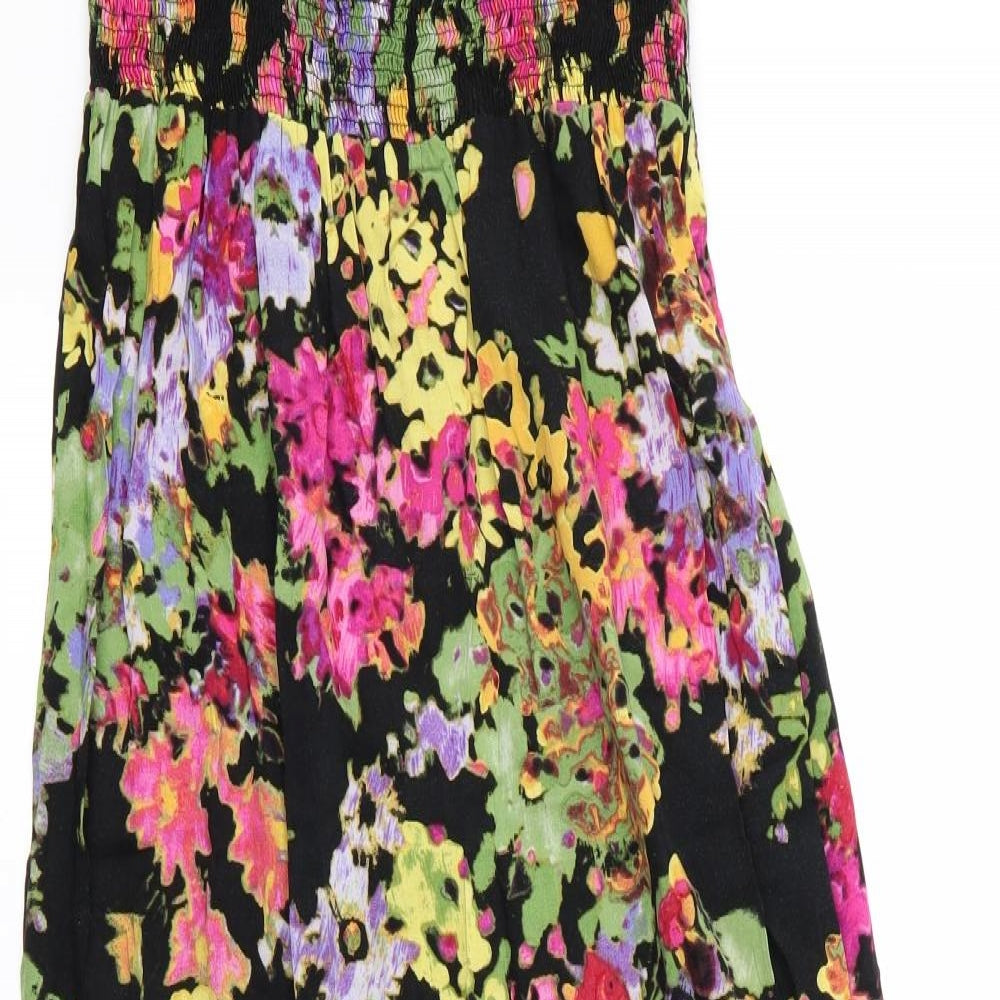 g21 Womens Black Floral  Fit & Flare  Size L