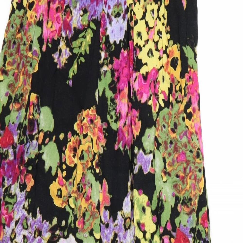 g21 Womens Black Floral  Fit & Flare  Size L