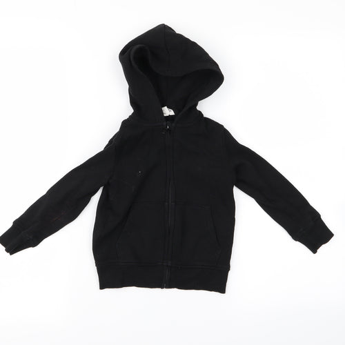 Preworn Boys Black   Full Zip Jumper Size S