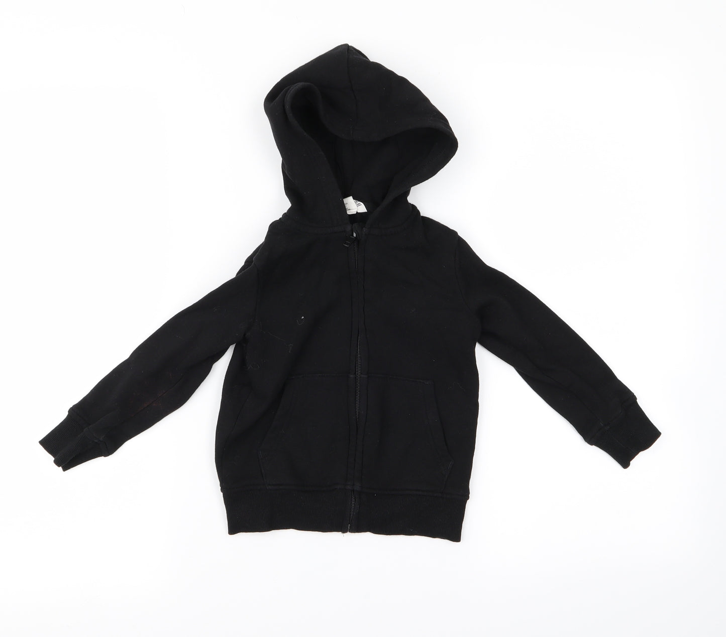 Preworn Boys Black   Full Zip Jumper Size S