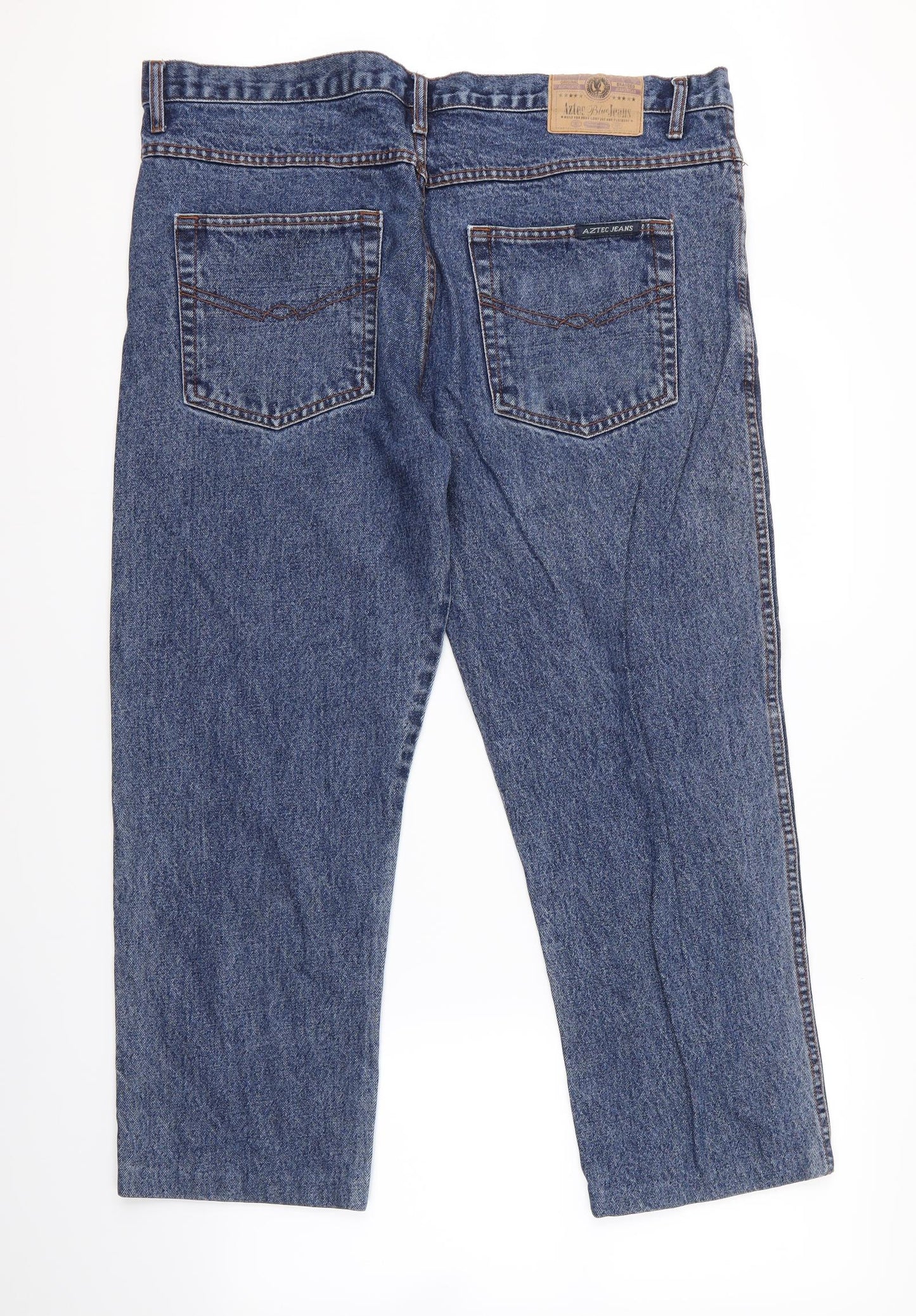Aztec Mens Blue   Bootcut Jeans Size 40 L34 in
