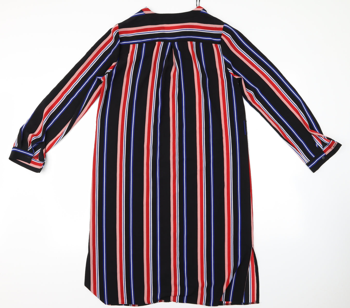 Papaya Womens Black Striped  Shirt Dress  Size 10
