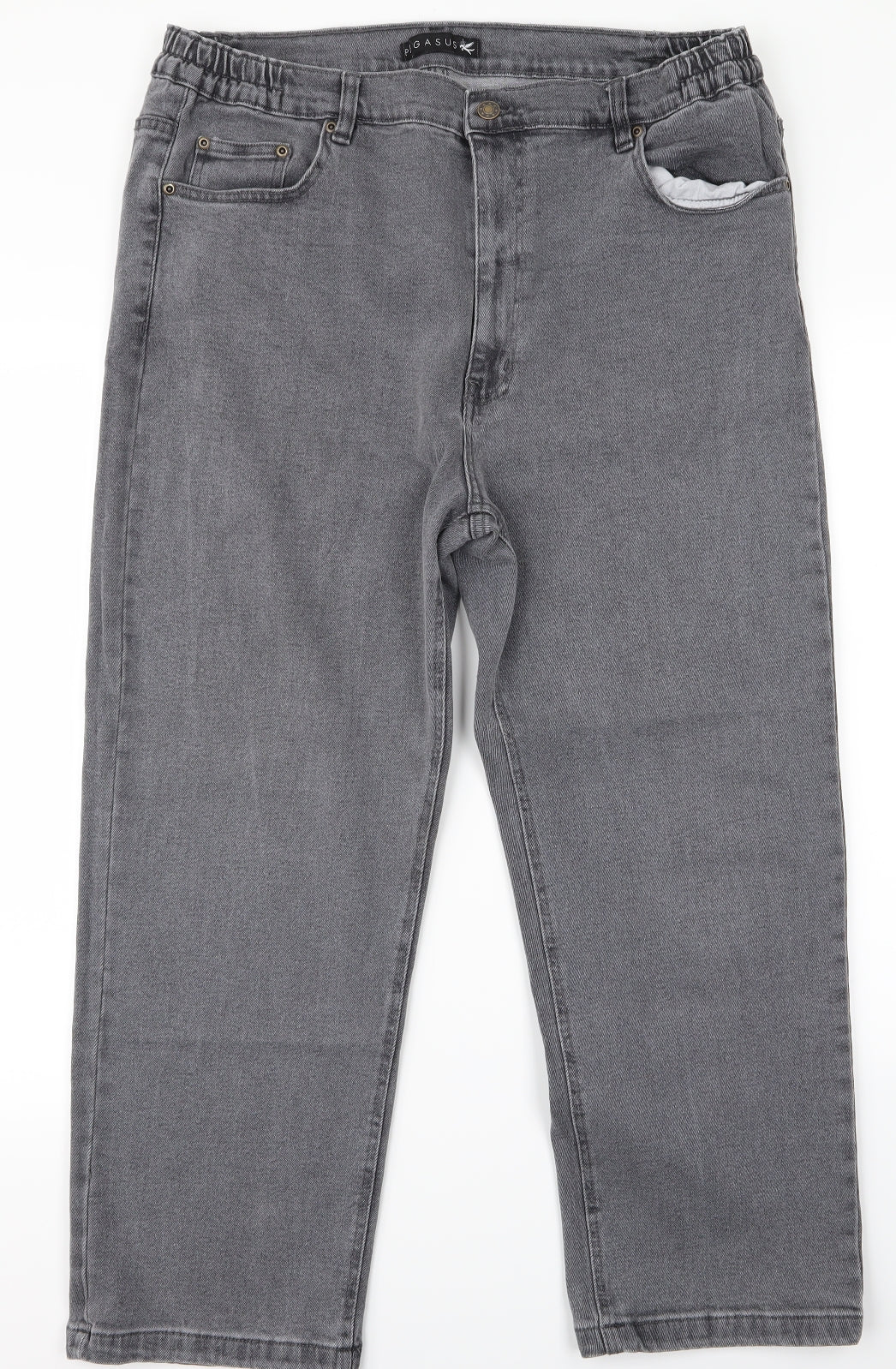 Pegasus Mens Grey   Bootcut Jeans Size 32 L25 in