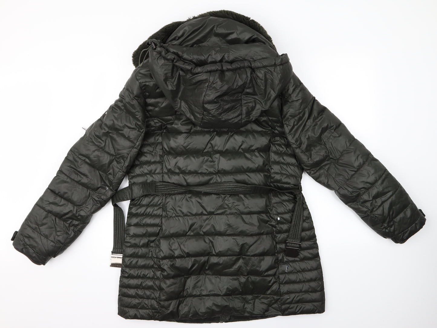 Michael Kors Womens Green   Parka Coat Size L