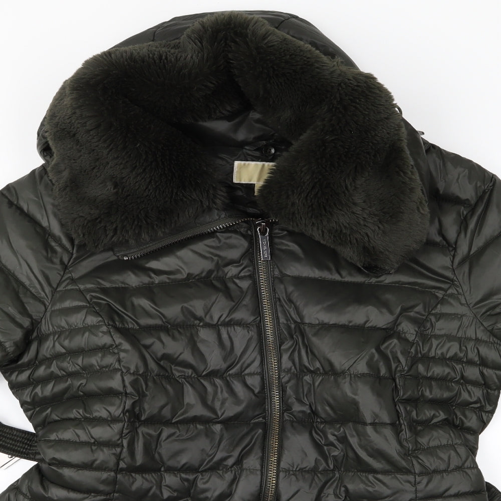 Michael Kors Womens Green   Parka Coat Size L