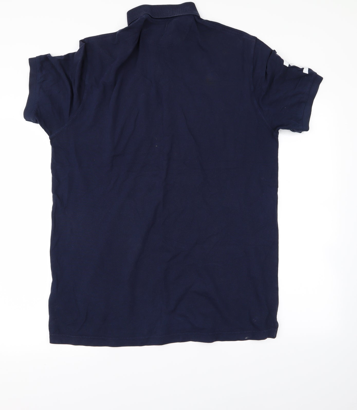 hacket Mens Blue  Corduroy  Polo Size L