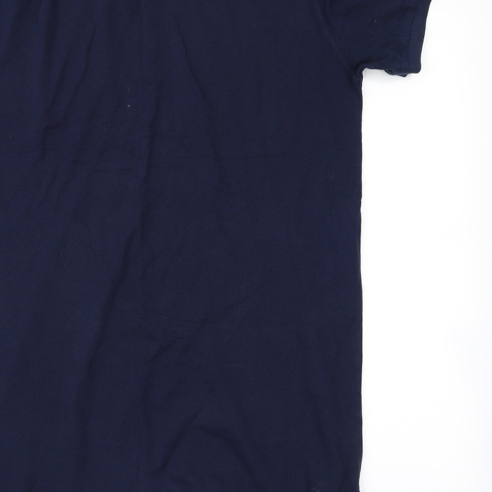 hacket Mens Blue  Corduroy  Polo Size L