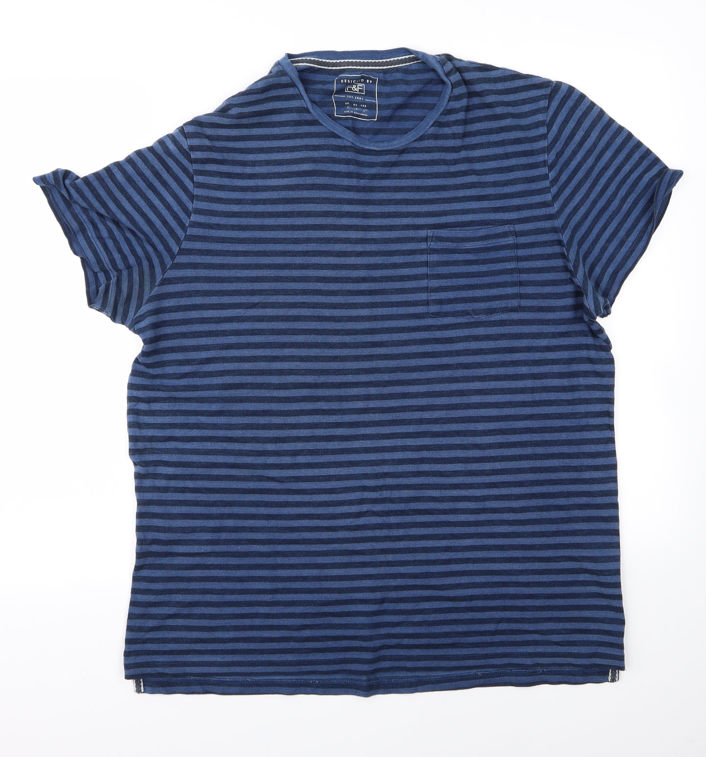 F&F Mens Blue    T-Shirt Size L