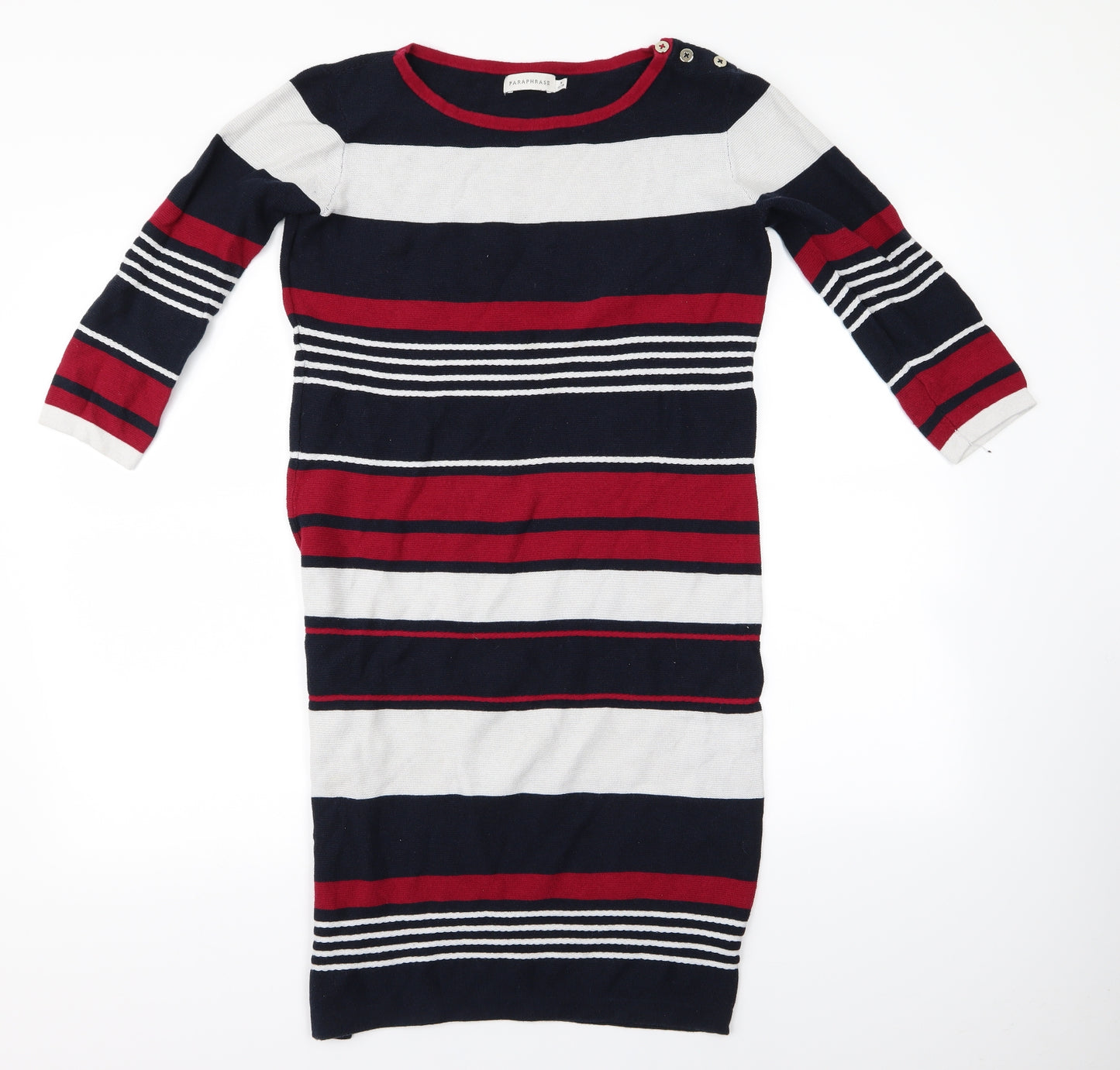 Paraphrase Womens Blue Striped  Jumper Dress  Size M