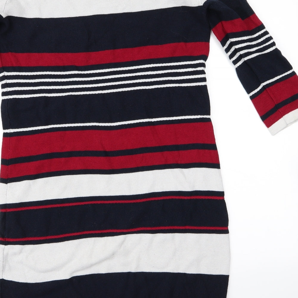Paraphrase Womens Blue Striped  Jumper Dress  Size M