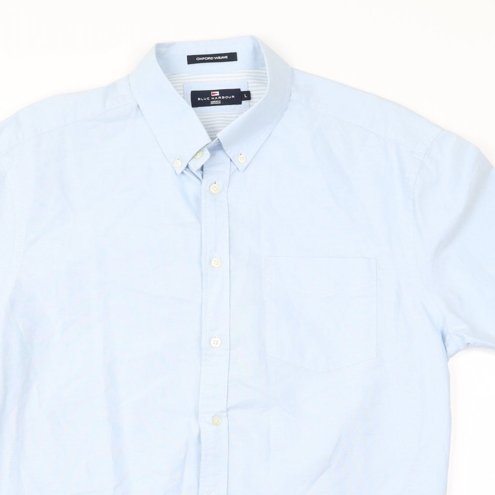 Blue Harbour Mens Blue    Button-Up Size L