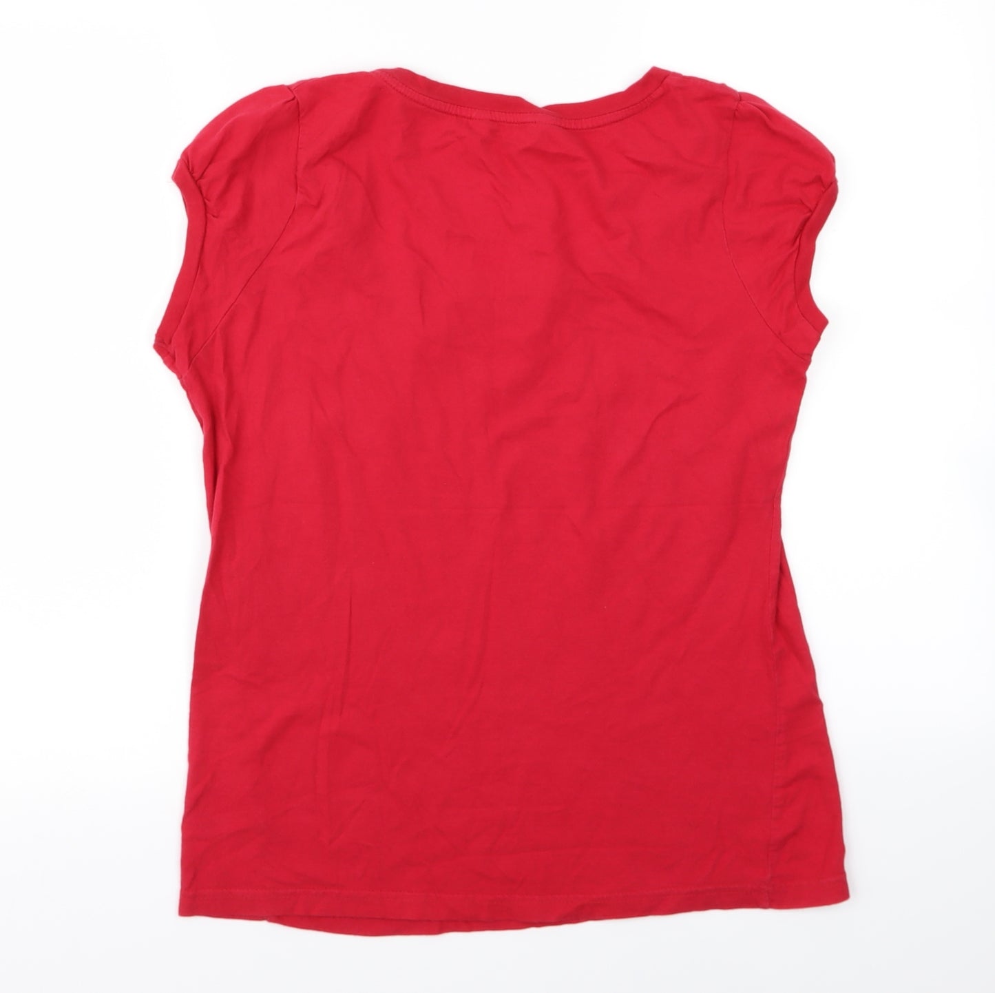 Red Herring Womens Red   Basic T-Shirt Size 16