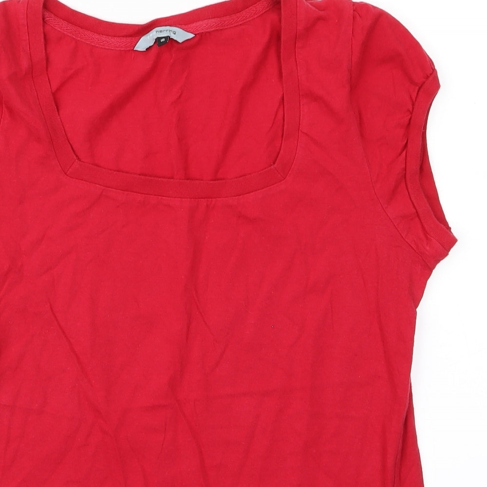 Red Herring Womens Red   Basic T-Shirt Size 16
