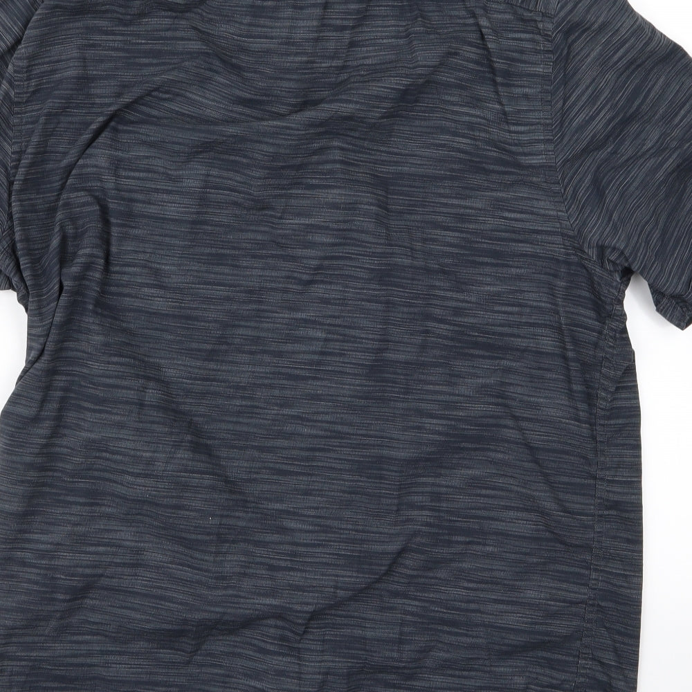 tailor and cutter Mens Grey Striped   Button-Up Size L