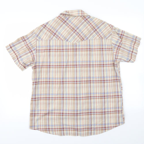 Blue Harbour Mens Beige Striped   Button-Up Size L