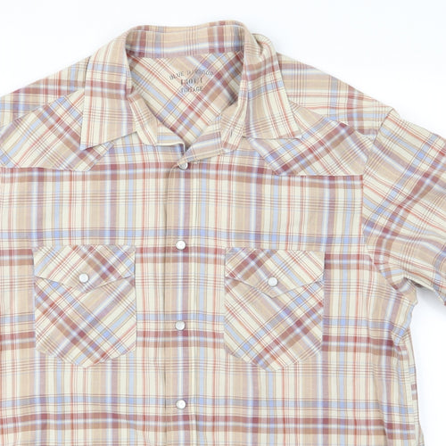 Blue Harbour Mens Beige Striped   Button-Up Size L
