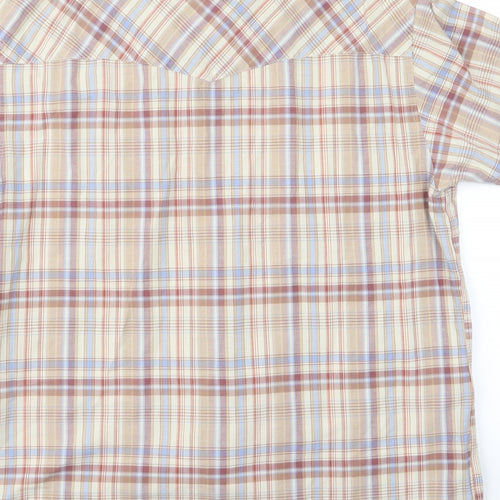 Blue Harbour Mens Beige Striped   Button-Up Size L