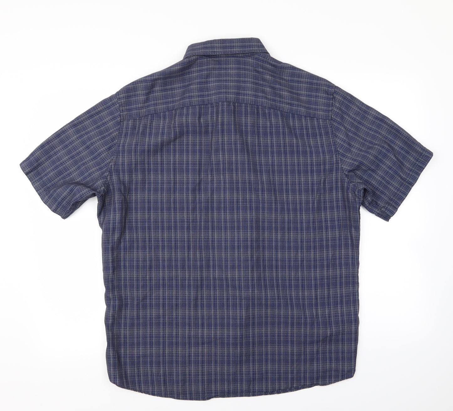 m&s Mens Blue Striped   Button-Up Size L