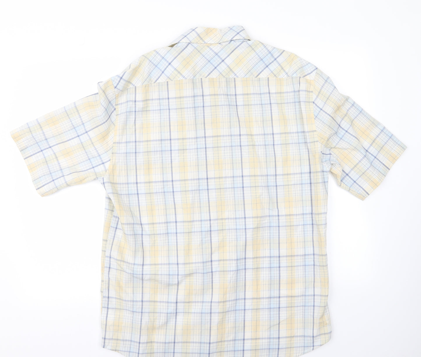 NEXT Mens Blue Check   Button-Up Size L