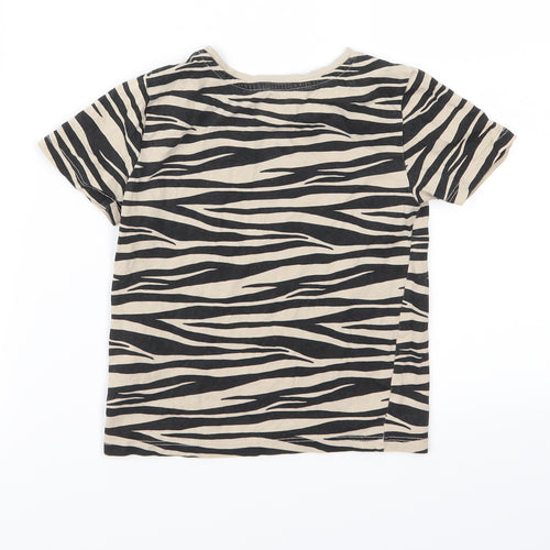 H&M Boys Beige Animal Print  Basic T-Shirt Size 2 Years